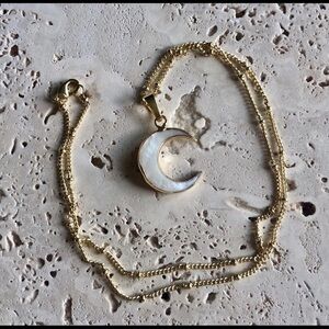 Crescent Moon Shell Necklace--LAST ONE ☝️